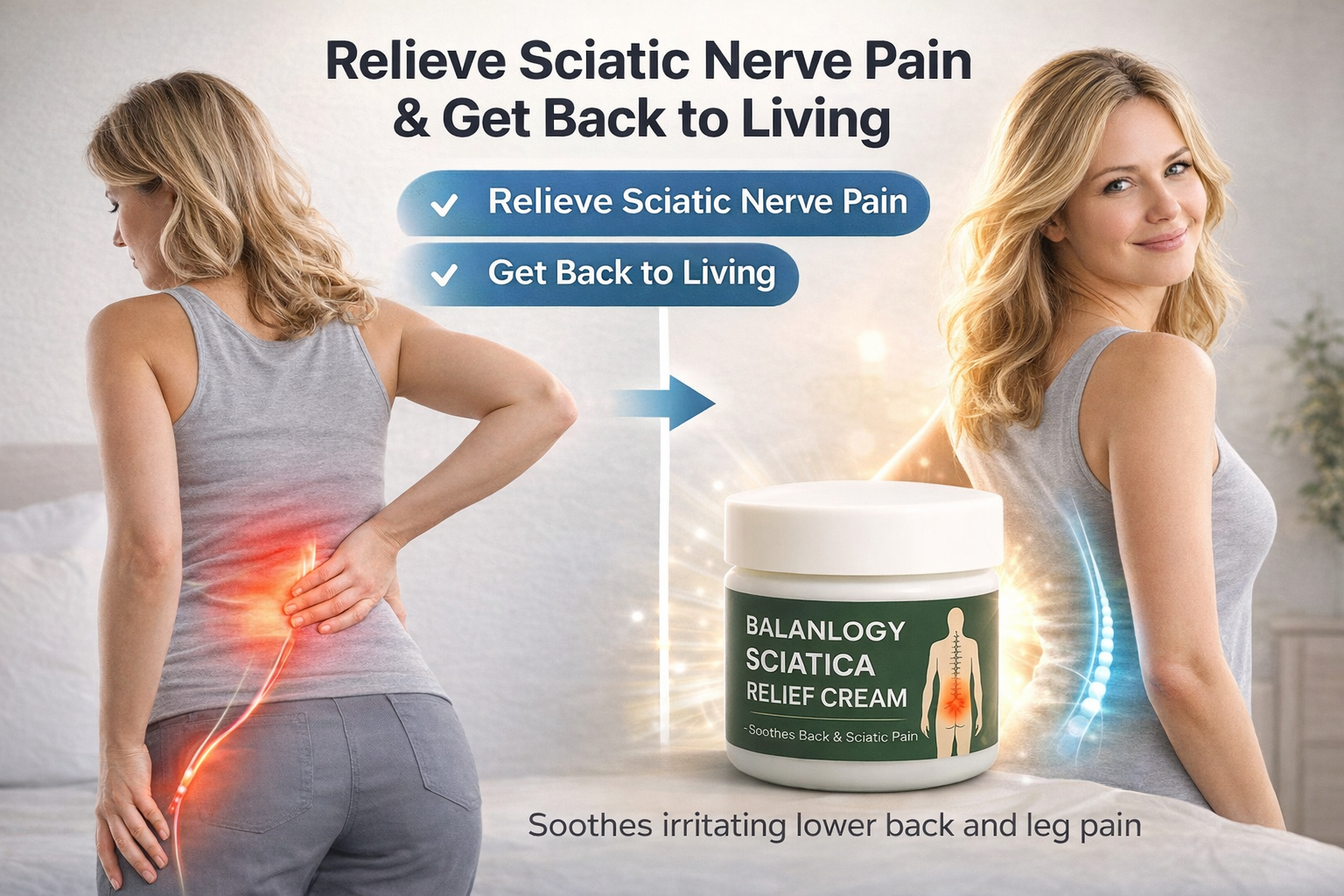 Sciatica Cream – Fast Comfort for Nerve &amp; Back Pain
